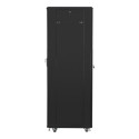 RACK CABINET 19" FREE-STANDING 42U/600X800 (FLAT PACK) WITH MESH DOOR BLACK LANBERG