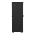 RACK CABINET 19" FREE-STANDING 42U/600X800 (FLAT PACK) WITH MESH DOOR BLACK LANBERG