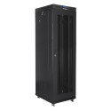 RACK CABINET 19" FREE-STANDING 42U/600X800 (FLAT PACK) WITH MESH DOOR LCD BLACK LANBERG V2