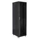 RACK CABINET 19" FREE-STANDING 37U/800X800 (FLAT PACK) BLACK LANBERG