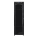 RACK CABINET 19" FREE-STANDING 42U/600X1000 (FLAT PACK) WITH GLASS DOOR LCD BLACK LANBERG V2