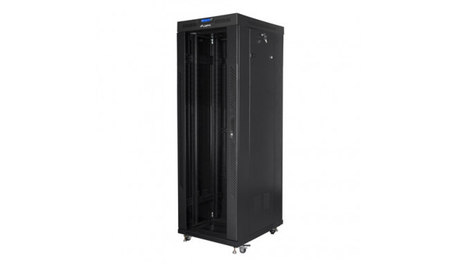 RACK CABINET 19" FREE-STANDING 37U/600X800 (FLAT PACK) WITH GLASS DOOR LCD BLACK LANBERG V2