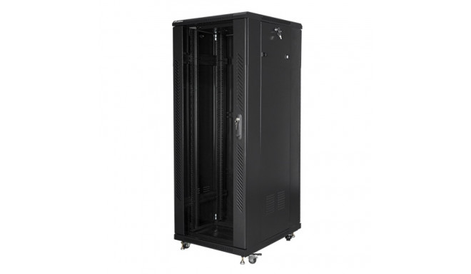 RACK CABINET 19" FREE-STANDING 32U/600X800 (FLAT PACK) BLACK LANBERG