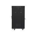 RACK CABINET 19" FREE-STANDING 22U/600X600 (FLAT PACK) WITH MESH DOOR LCD BLACK LANBERG V2