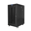 RACK CABINET 19" FREE-STANDING 22U/800X1000 (FLAT PACK) WITH MESH DOOR LCD BLACK LANBERG V2