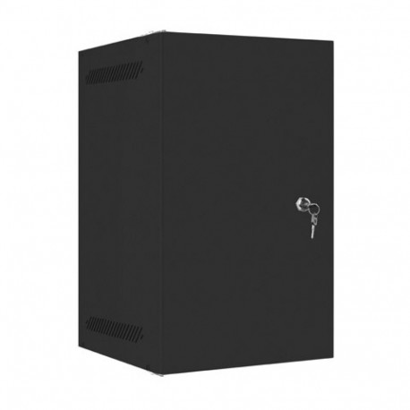 RACK CABINET 10" WALL-MOUNT 9U/280X310 FOR SELF-ASSEMBLY WITH METAL DOOR BLACK LANBERG (FLAT PACK)