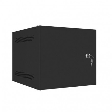 RACK CABINET 10" WALL-MOUNT 4U/280X310 (FLAT PACK) WITH METAL DOOR BLACK LANBERG