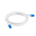 PATCHCORD CAT.6A S/FTP LSZH CCA 0.5M WHITE FLUKE PASSED LANBERG