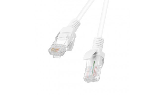 PATCHCORD CAT.6 UTP 0.5M WHITE FLUKE PASSED LANBERG
