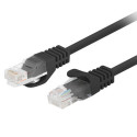 PATCHCORD CAT.6 UTP 0.25M BLACK FLUKE PASSED LANBERG 10-PACK