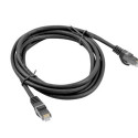 PATCHCORD CAT.6 FTP 1M BLACK FLUKE PASSED LANBERG