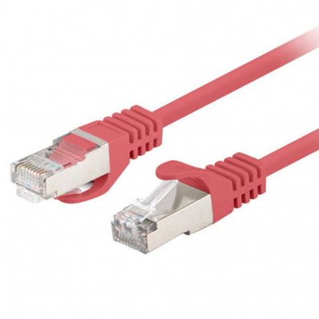 PATCHCORD CAT.6 FTP 0.25M RED FLUKE PASSED LANBERG 10-PACK
