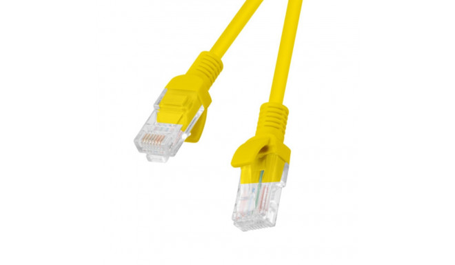 PATCHCORD CAT.5E UTP 1M YELLOW FLUKE PASSED LANBERG