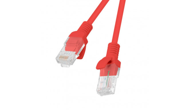 PATCHCORD CAT.5E UTP 1M RED FLUKE PASSED LANBERG