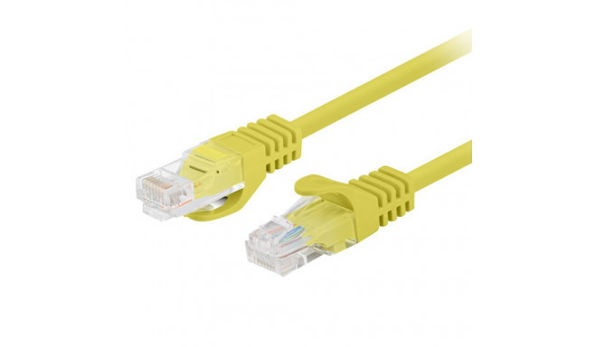 PATCHCORD CAT.5E UTP 0.25M YELLOW FLUKE PASSED LANBERG