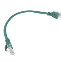 PATCHCORD CAT.5E UTP 0.25M GREEN FLUKE PASSED LANBERG 10-PACK