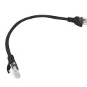 PATCHCORD CAT.5E UTP 0.25M BLACK FLUKE PASSED LANBERG 10-PACK