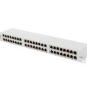 PATCH PANEL 48 PORT 1U 19" CAT.6 FTP SHIELDED GREY LANBERG