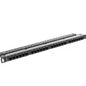 PATCH PANEL 24 PORT 0.5U 19" CAT.6 BLACK LANBERG