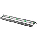 PATCH PANEL 24 PORT 0.5U 19" CAT.6 BLACK LANBERG