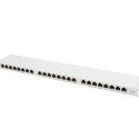 PATCH PANEL 24 PORT 0.5U 19" CAT.6 SHIELDED GREY LANBERG