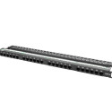 PATCH PANEL 24 PORT 0.5U 19" CAT.5E BLACK LANBERG