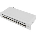 PATCH PANEL 12PORT 1U 10" CAT.5E SHIELDED GREY LANBERG
