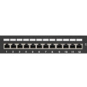 PATCH PANEL 12PORT 1U 10" CAT.5E SHIELDED BLACK LANBERG