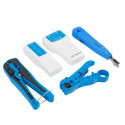 NETWORK TOOLKIT WITH RJ45 RJ11 CABLE TESTER, CRIMPING, STRIPPING AND LSA-INSERTION TOOL LANBERG