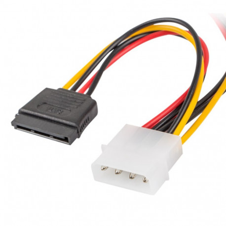 MOLEX(M)->2X SATA(F) CABLE 15CM LANBERG