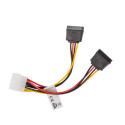 Lanberg kaabel Molex (M) - 2xSATA (F) 15cm