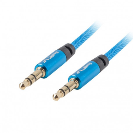 Lanberg cable Minijack 3.5mm M/M 3pin Premium 2m, blue