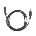 MINIJACK 3.5MM M/F 3 PIN CABLE 1.5M BLACK LANBERG