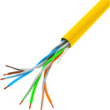 LAN CABLE CAT.5E UTP 305M SOLID CU YELLOW FLUKE LANBERG