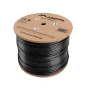 LAN CABLE CAT.6 FTP 305M SOLID OUTDOOR CU BLACK FLUKE PASSED LANBERG