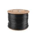 LAN CABLE CAT.5E UTP 305M SOLID OUTDOOR CU BLACK FLUKE PASSED LANBERG