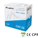 LAN CABLE CAT.5E UTP 305M SOLID CU GREY CPR + FLUKE PASSED LANBERG