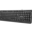 KEYBOARD NATEC TROUT US LAYOUT SLIM BLACK