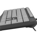KEYBOARD NATEC NAUTILUS US LAYOUT SLIM BLACK-GREY