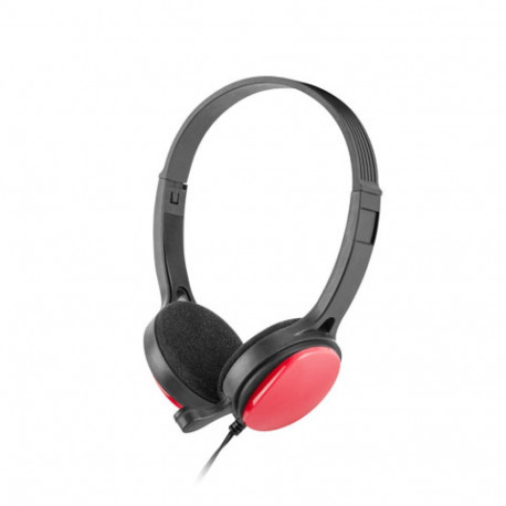 HEADSET UGO USL-1222 WITH MICROPHONE BLACK-RED