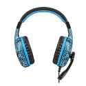 HEADSET FURY HELLCAT WITH MICROPHONE ILLUMINATED BLACK-BLUE