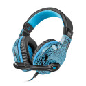 HEADSET FURY HELLCAT WITH MICROPHONE ILLUMINATED BLACK-BLUE