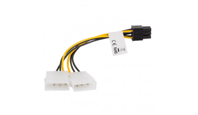 HDD 2X MOLEX(M/F) 3 PIN->BTX 6 PIN PSU CABLE 15CM LANBERG