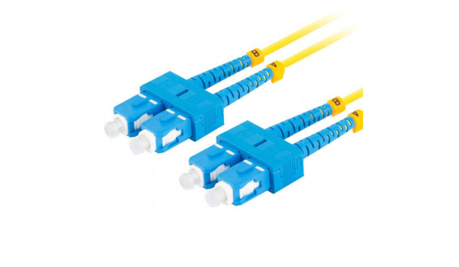 FIBER OPTIC PATCHCORD SM SC/UPC-SC/UPC DUPLEX 5M LSZH G657A1 3.0MM YELLOW LANBERG