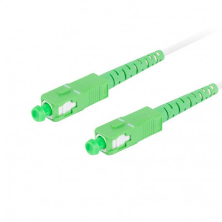 FIBER OPTIC PATCHCORD SM SC/APC-SC/APC SIMPLEX 40M LSZH G657B3 3.0MM WHITE LANBERG