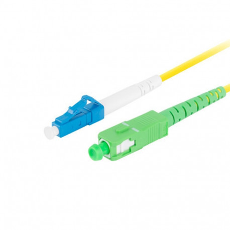 FIBER OPTIC PATCHCORD SM LC/UPC-SC/APC SIMPLEX 2M LSZH G657A1 3.0MM YELLOW LANBERG
