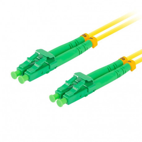 FIBER OPTIC PATCHCORD SM LC/APC-LC/APC DUPLEX 1M LSZH G657A1 3.0MM YELLOW LANBERG