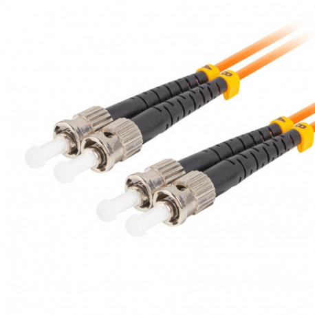 FIBER OPTIC PATCHCORD MM ST/UPC-ST/UPC DUPLEX 10M LSZH OM2 50/125 3.0MM ORANGE LANBERG