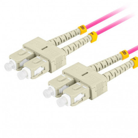 FIBER OPTIC PATCHCORD MM SC/UPC-SC/UPC DUPLEX 2M LSZH OM4 50/125 3.0MM VIOLET LANBERG