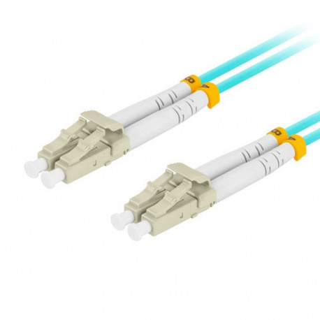 FIBER OPTIC PATCHCORD MM LC/UPC-LC/UPC DUPLEX 1M LSZH OM3 50/125 3.0MM AQUA LANBERG